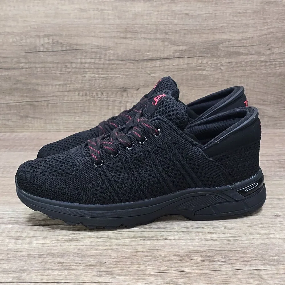 Zeba Hands Free Women's Size 10 Black Ember Red Slip On Walking Shoes Sneakers